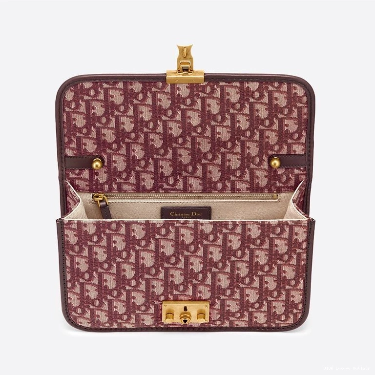 Cheap Burgundy Motif Dioraddict Oblique Bag Canvas 0723 Luxury